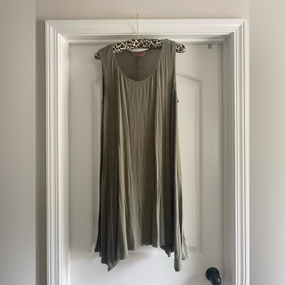 Olive Sleeveless Dress